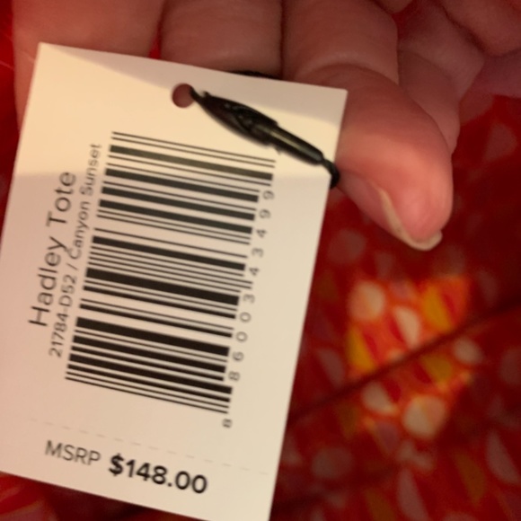 VERA BRADLEY Hadley Tote in Canyon Sunset NWT Microfiber - Picture 11 of 12